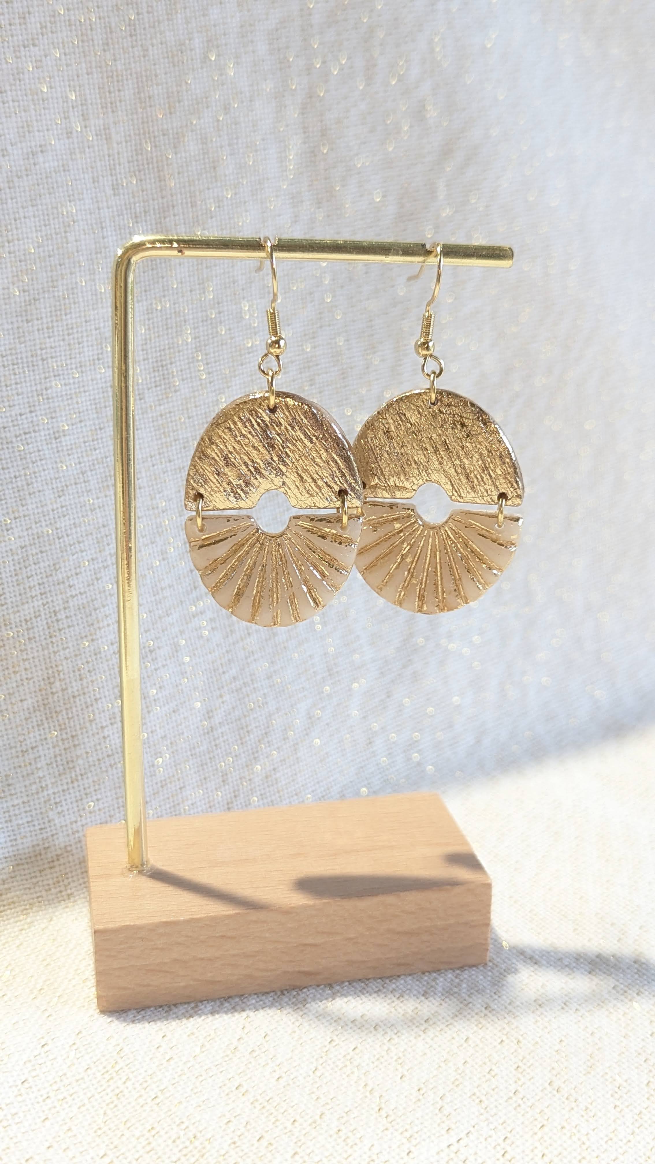 ITHANA | BOUCLES D'OREILLES | BLANC ET OR