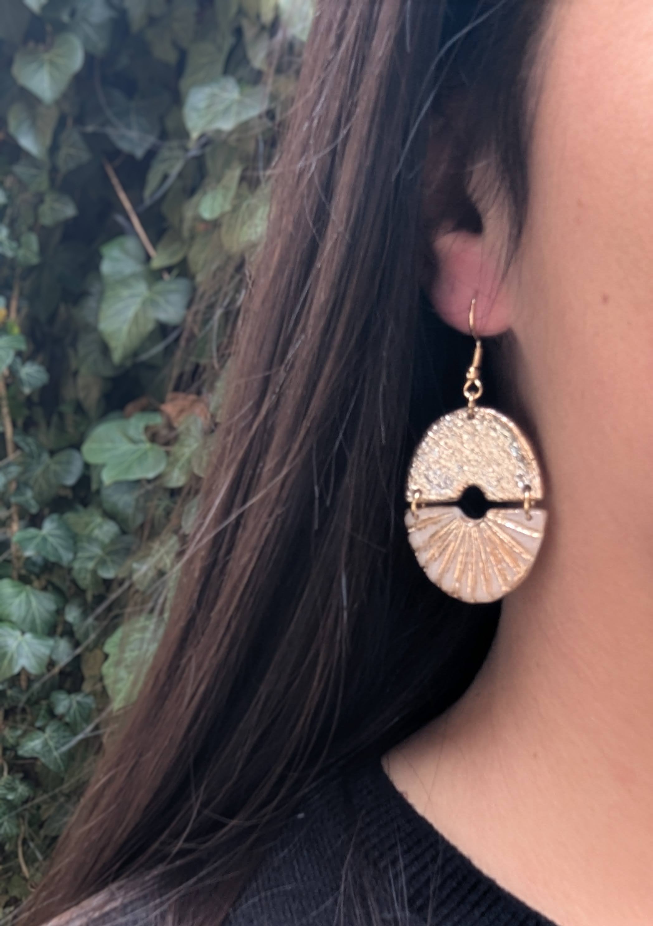 ITHANA | BOUCLES D'OREILLES | BLANC ET OR