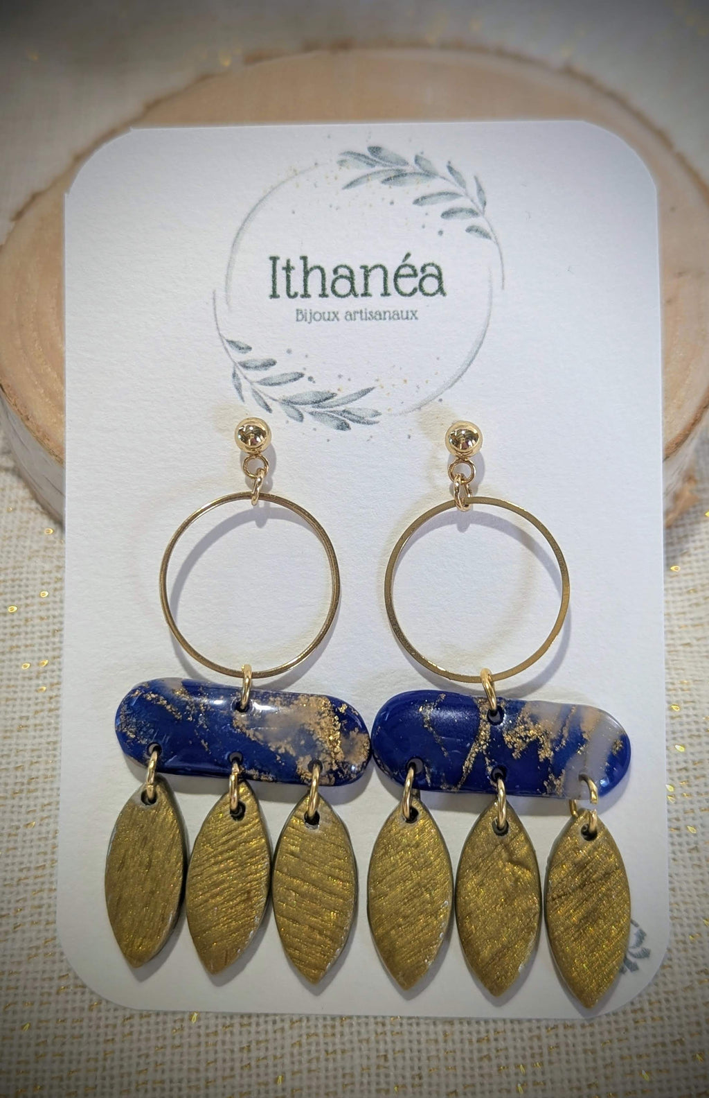 LAZULI | BOUCLES D'OREILLES EFFET PIERRE