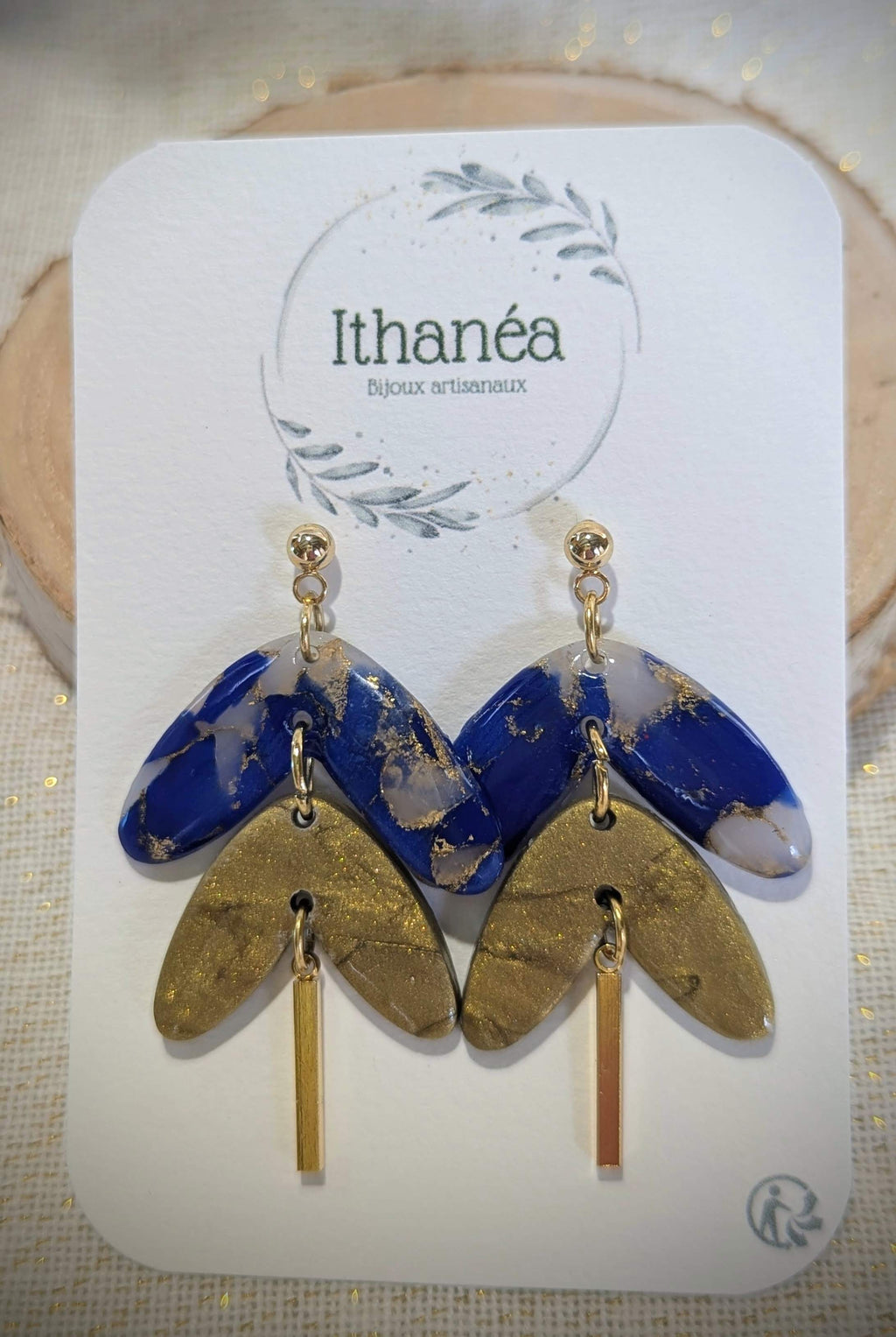 LAPIS | BOUCLES D'OREILLES EFFET PIERRE