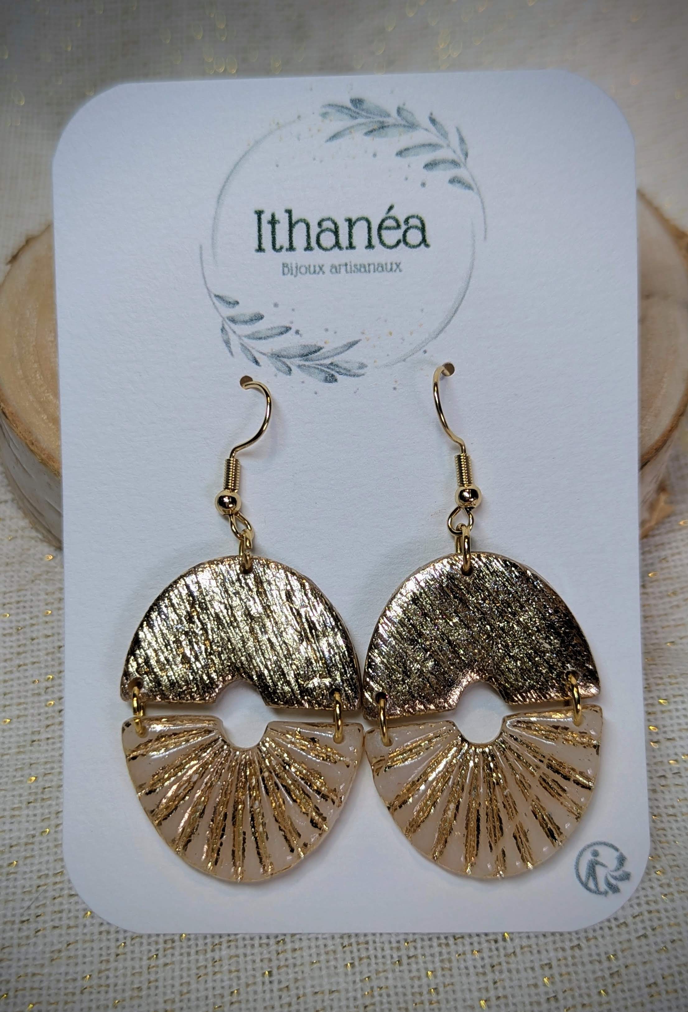 ITHANA | BOUCLES D'OREILLES | BLANC ET OR