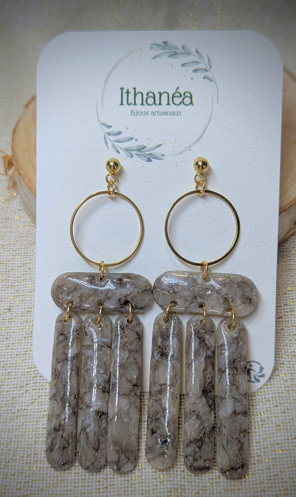 OLYMPEA | BOUCLES D'OREILLES EFFET PIERRE