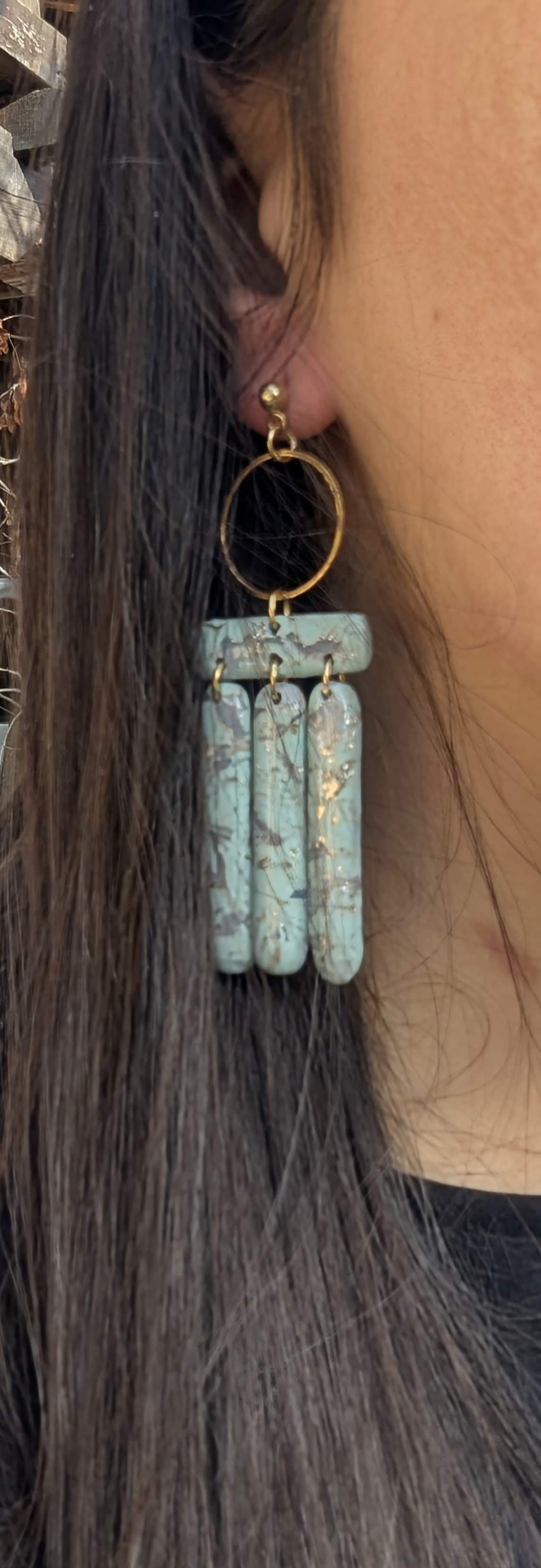 OLYMPEA | BOUCLES D'OREILLES EFFET PIERRE