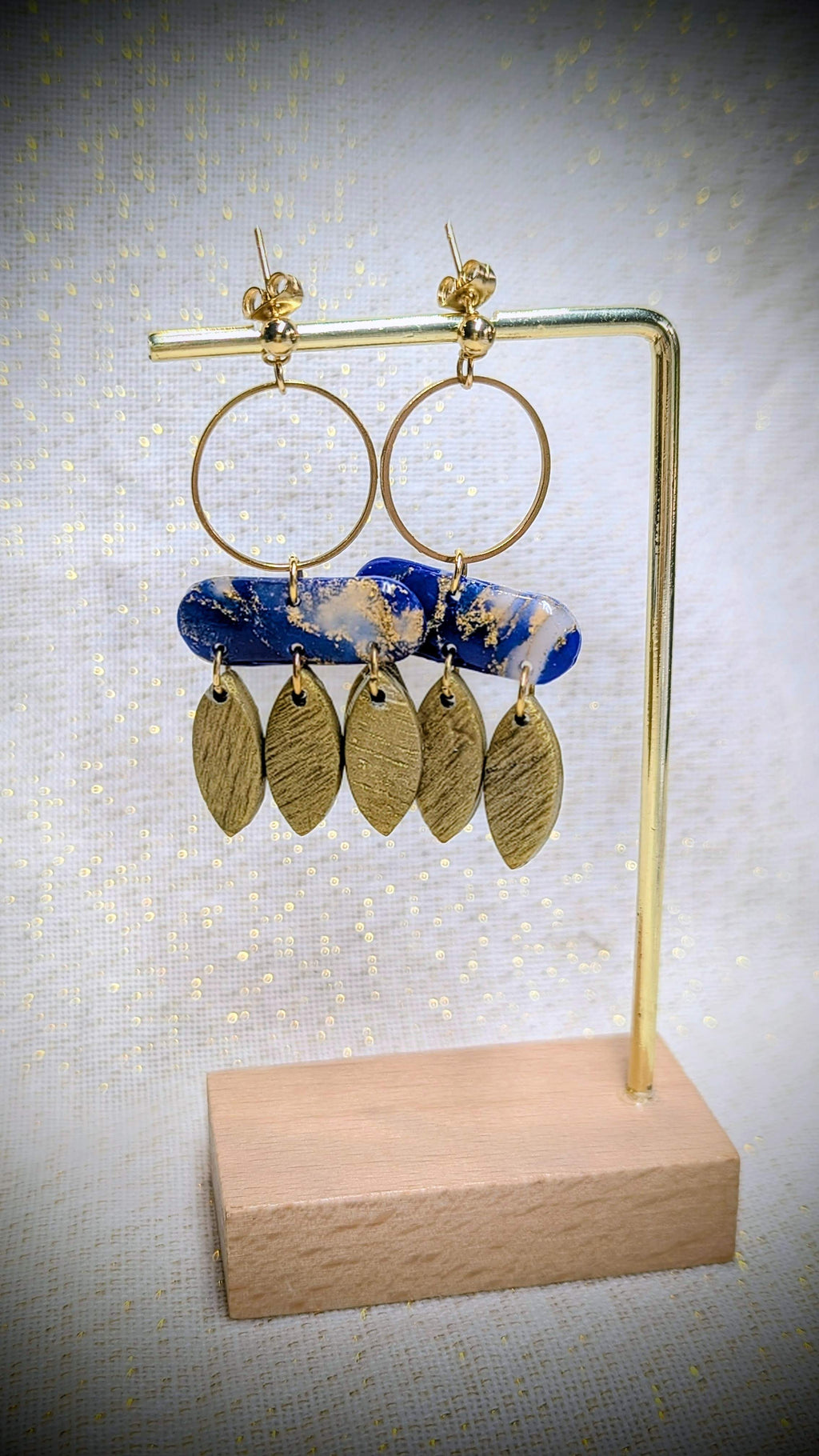 LAZULI | BOUCLES D'OREILLES EFFET PIERRE