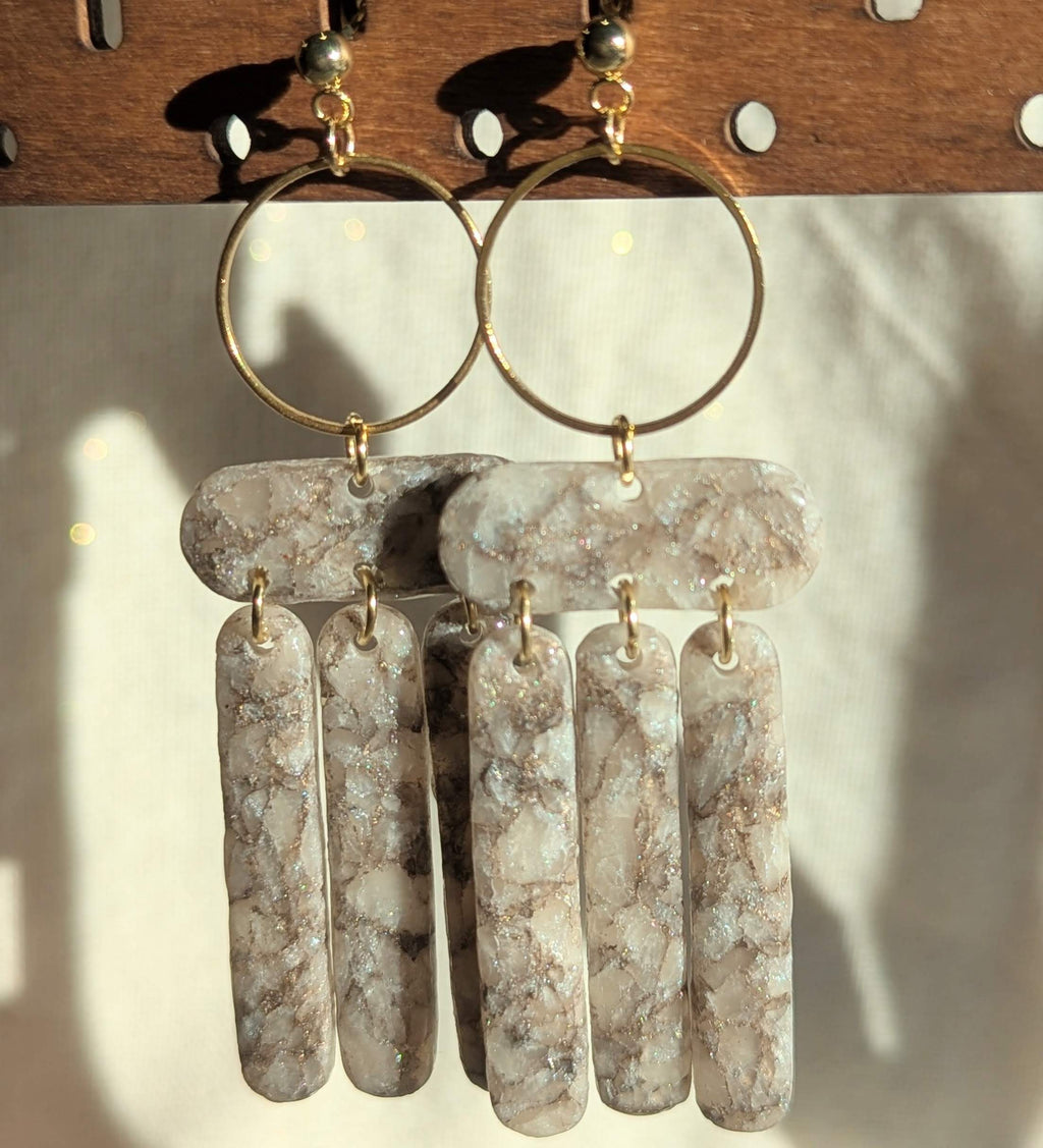 OLYMPEA | BOUCLES D'OREILLES EFFET PIERRE